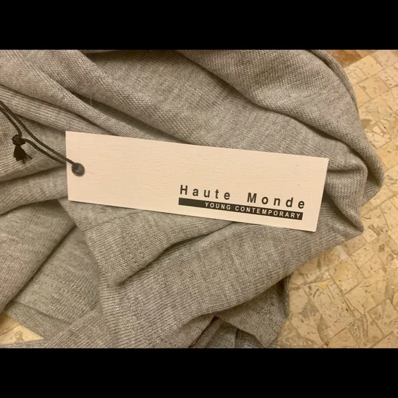 LAST CHANCE Grey Hacci Open Long Line Vest NWT - Picture 4 of 7